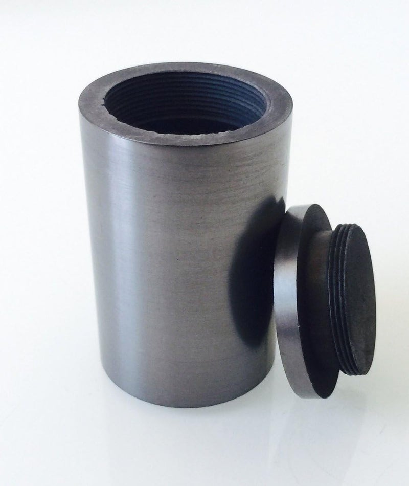 Smelting Lab Graphite Crucible with Screw Lid Cover Lab Supply 99.95% Purity (140ML，70x75MM)